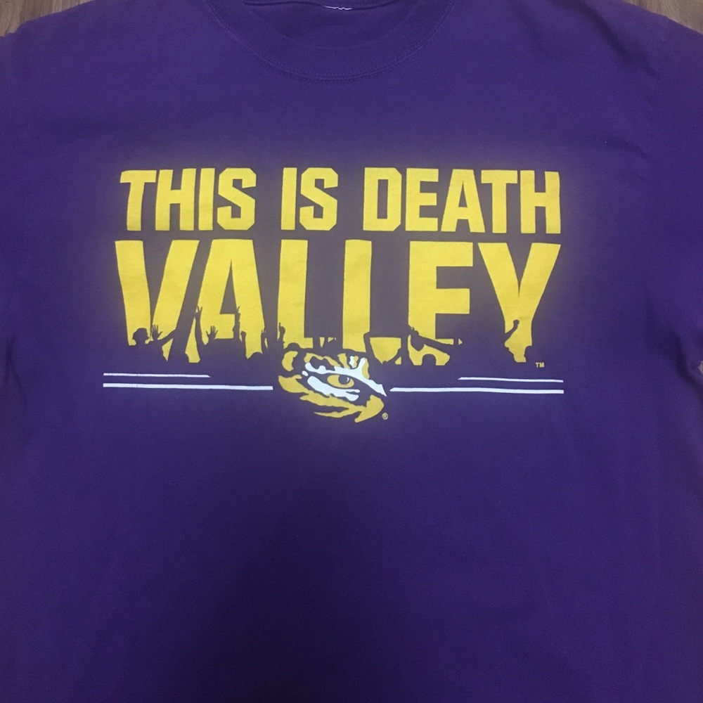 LSU Purple and Gold Death Valley T shirt