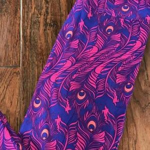 HOT PRINT! Lularoe Purple Peacock legging TC