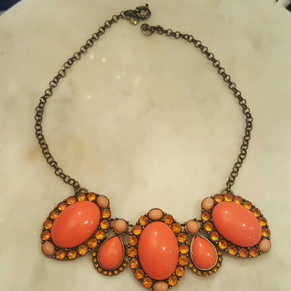 Coral Stone Statement Necklace