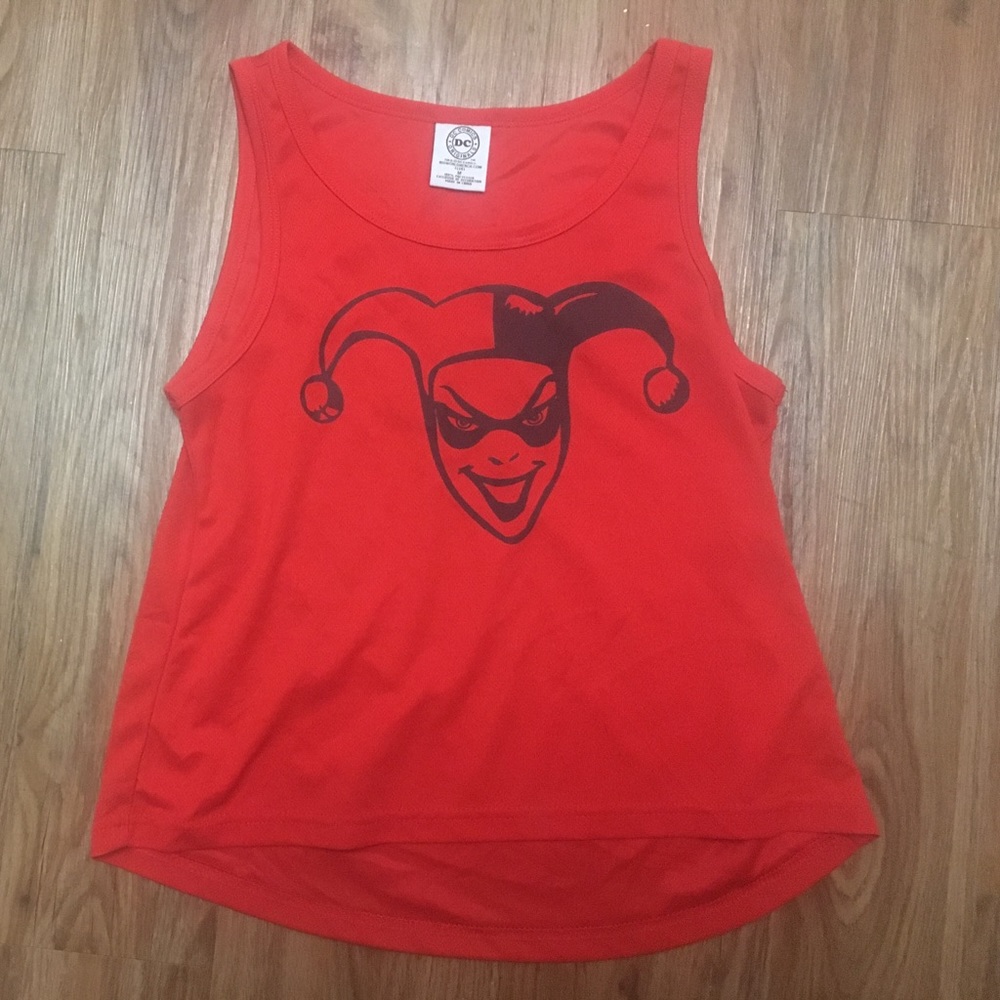 Red and Black Harley Quinn Hi-Lo Tank Top