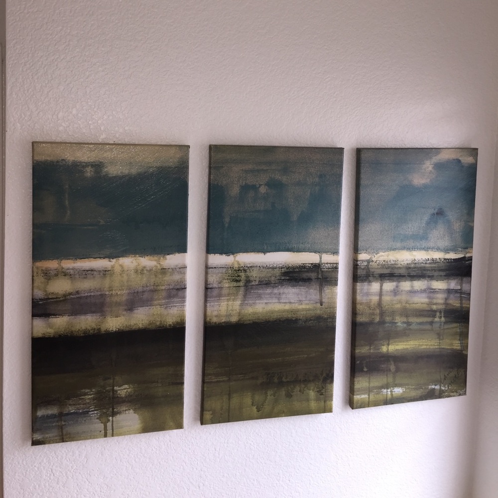 Lanie Loreth 3pcs 12"x24" Abstract Canvas Set