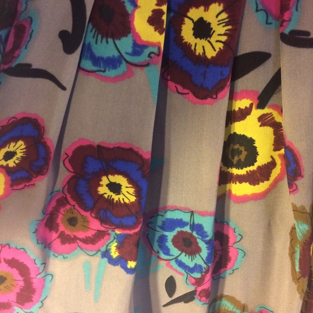 Dark grey floral summer dress - Picture 3 of 5