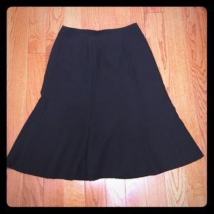 Pinstriped black suit skirt