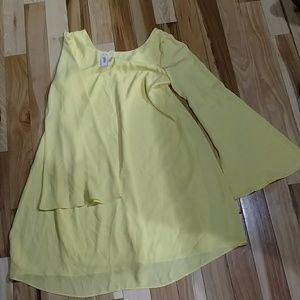 Yellow bell pink blush dress