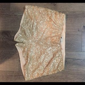 sequence gold shorts