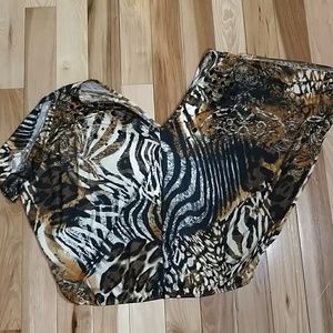 Animal print gemmed shirt