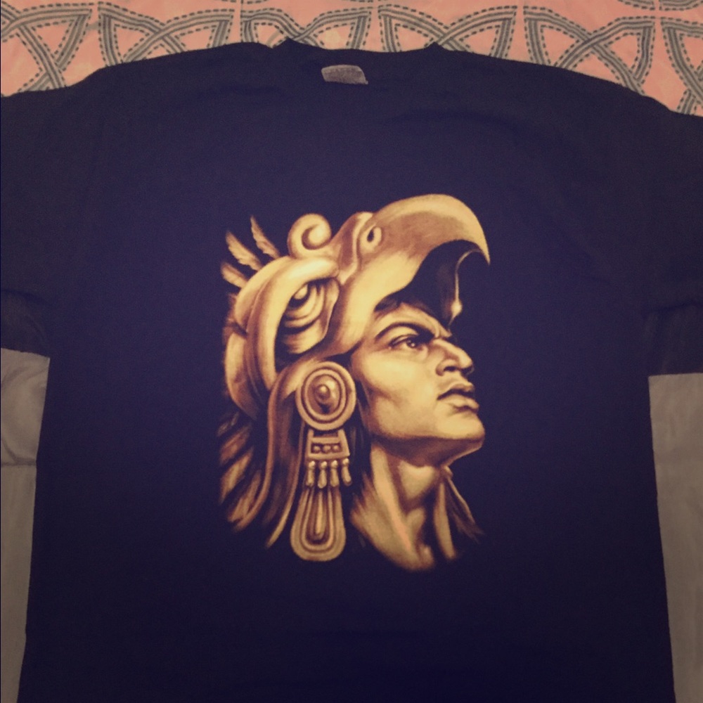 Black shirt with Mexican Warrior picture