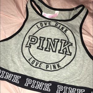 PINK sports bra crop top