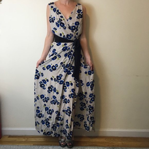 Yumi Kim Blue Flower Silk Maxi Dress - Picture 2 of 6