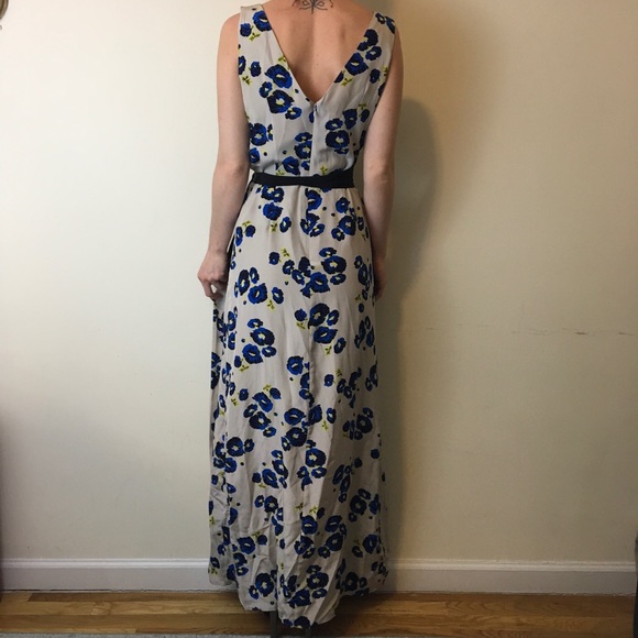Yumi Kim Blue Flower Silk Maxi Dress - Picture 3 of 6