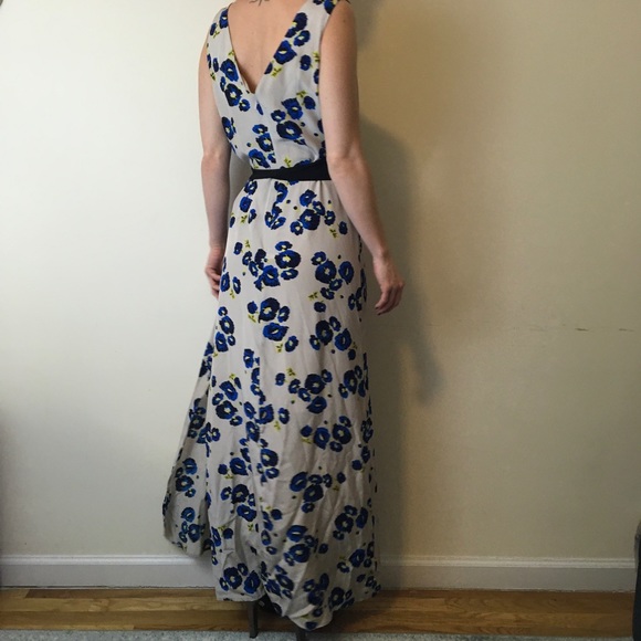 Yumi Kim Blue Flower Silk Maxi Dress - Picture 4 of 6