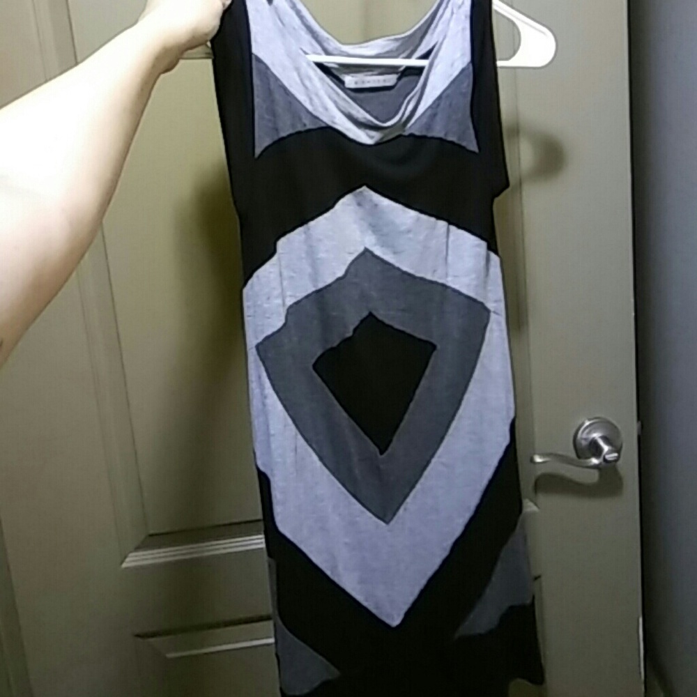 Black and grey dress
