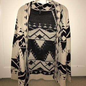 Fate tribal print long sweater