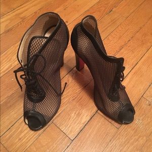 Christian Loboutin mesh booties