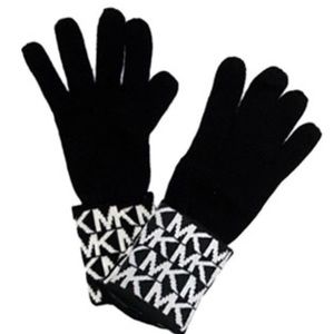 Michael Kors black logo gloves