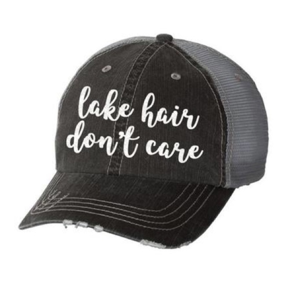 Lake Hair Don't Care Ladies Trucker Hat