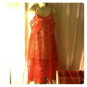 On Hold BNWOT Cupshe red lace dress size 14/16