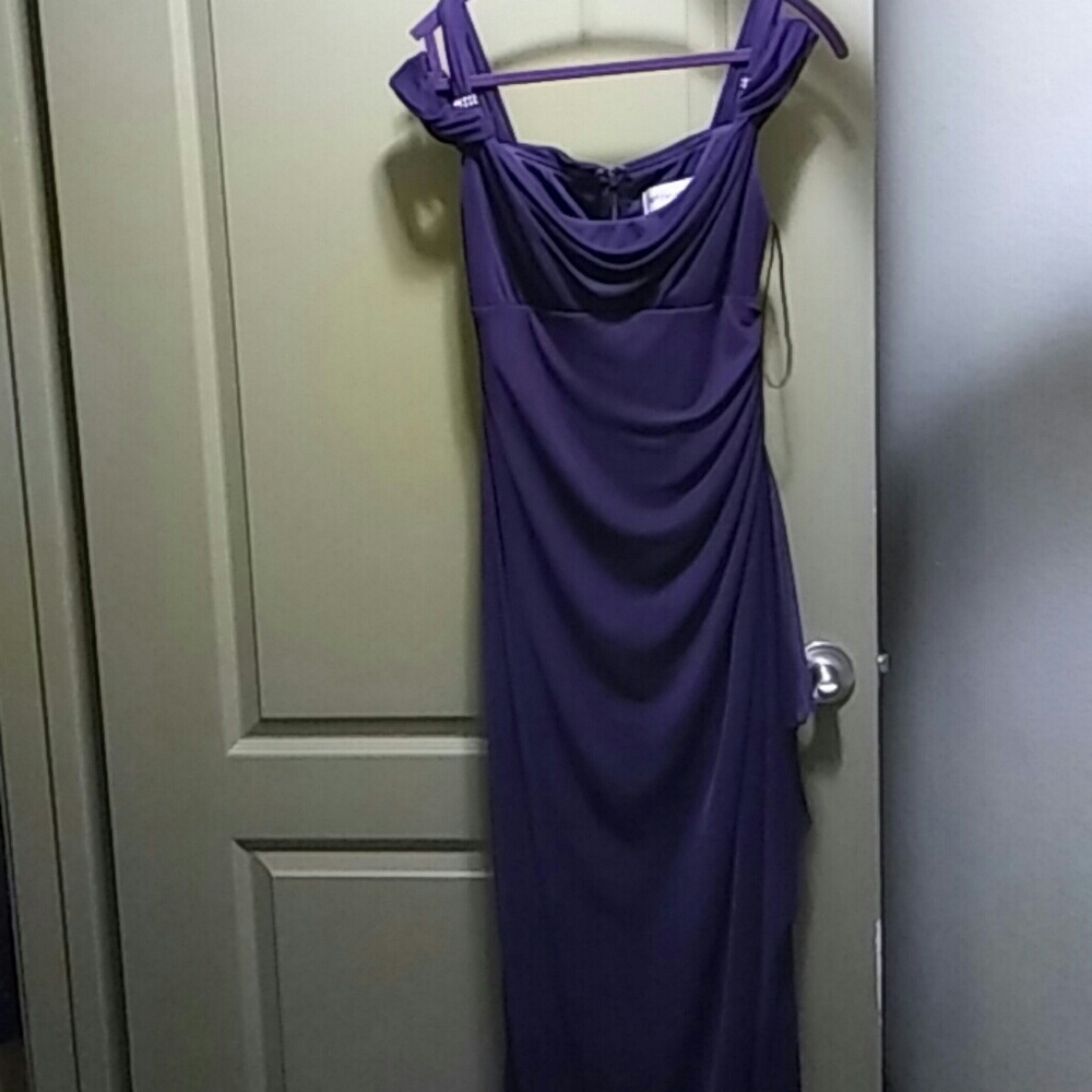 Long purple evening dress