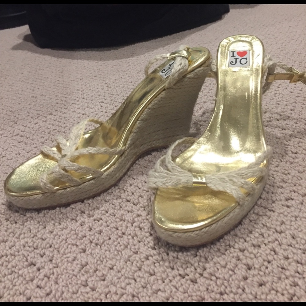 Juicy Couture Gold Espadrilles