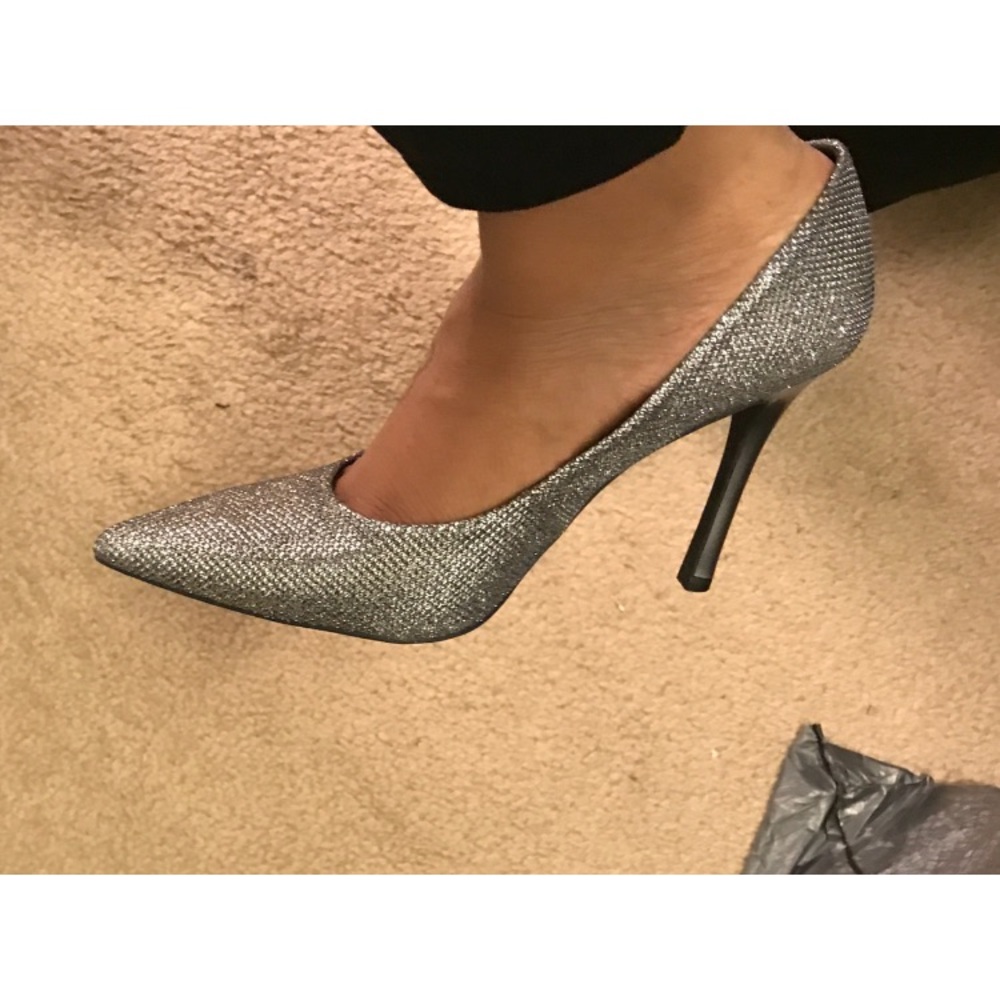 Cute silver pumps