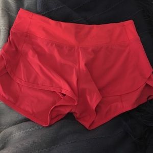 Lulu lemon red/pink shorts