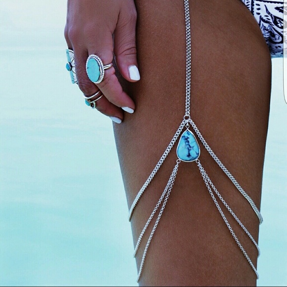 🌹Water Drop Leg Tassel Body Chain! - Picture 2 of 4