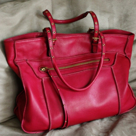 Steven by Steve Madden Handbags - Steven by Steve Madden Red 'France' Leather Tote