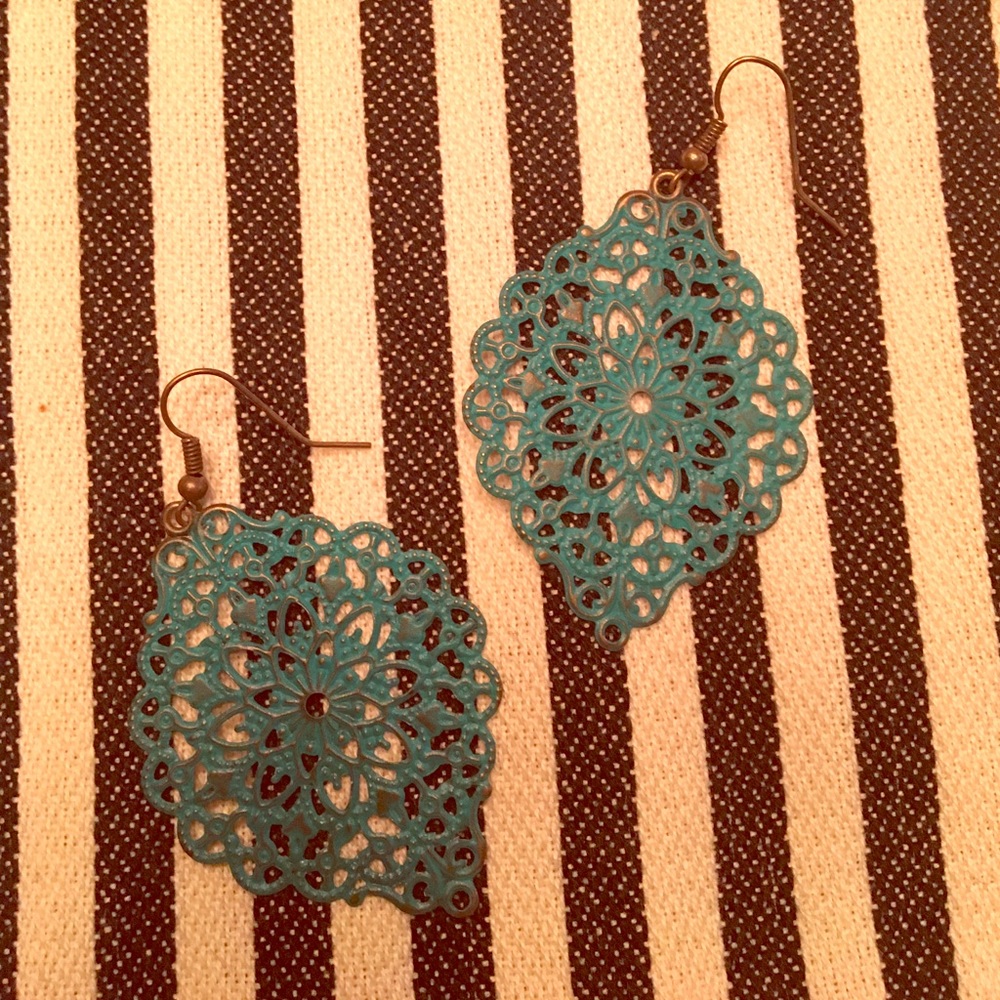 Green earrings