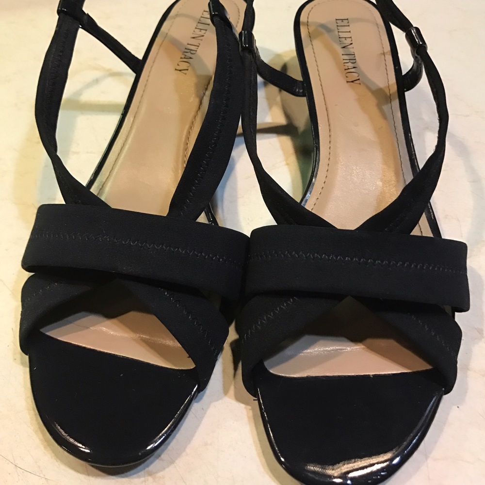 Ellen Tracy Navy Blue Sandals.