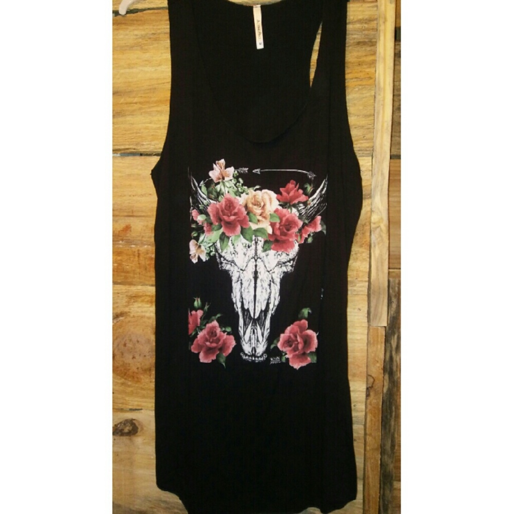 Bull head boho tank