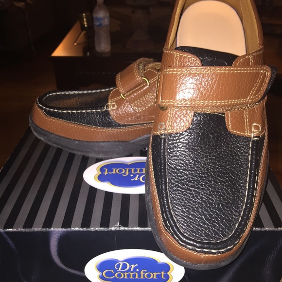 Dr. Comfort men's shoes two-tone Black & chestnut - Picture 1 of 7