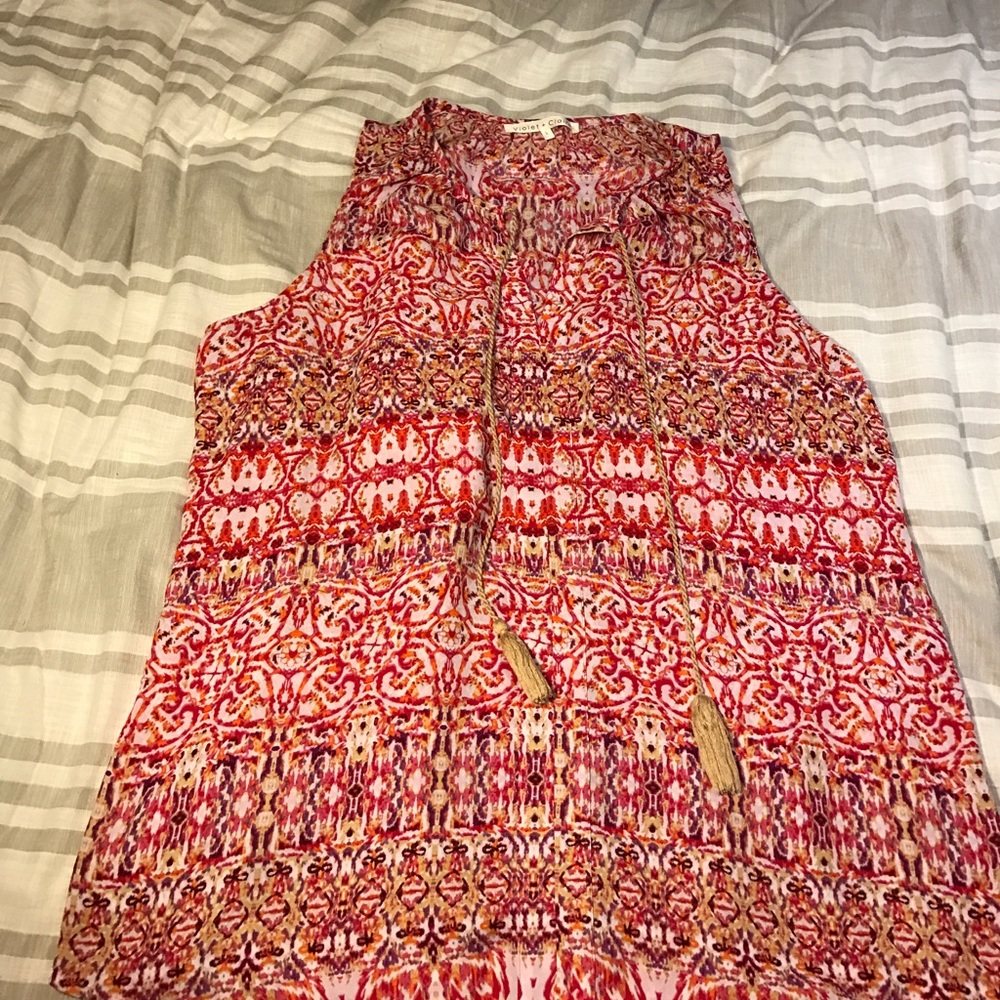 Colorful silky tank top