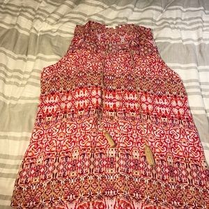 Colorful silky tank top