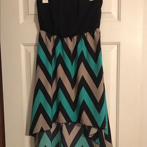 High Low Strapless Dress
