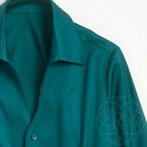 Coldwater Creek Teal No Iron Shirt