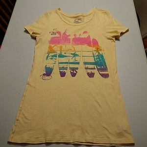 American Eagle large yellow surfboard tee