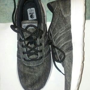 Gray and white adidas