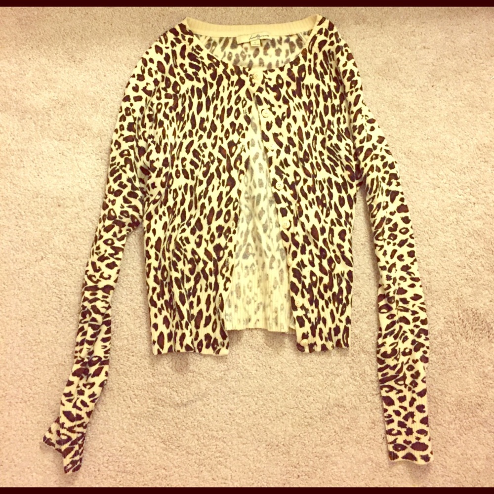 F21 Leopard Print Cardigan