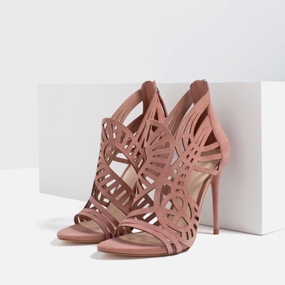 Zara openwork leather sandals - Picture 2 of 5