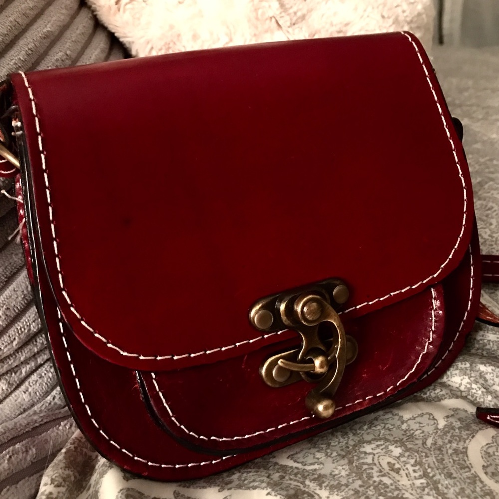 Genuine leather cross-body