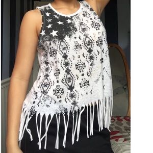 White and Black Shirt