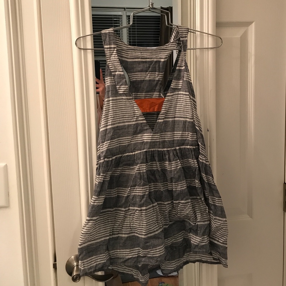 Racerback Striped vneck tank top