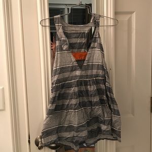 Racerback Striped vneck tank top