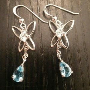 Beautiful Blue topaz earrings