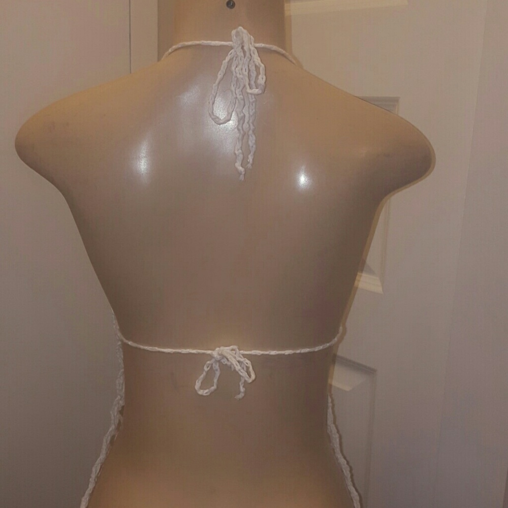 SALE New White cream crochet monokini one piece - Picture 3 of 4