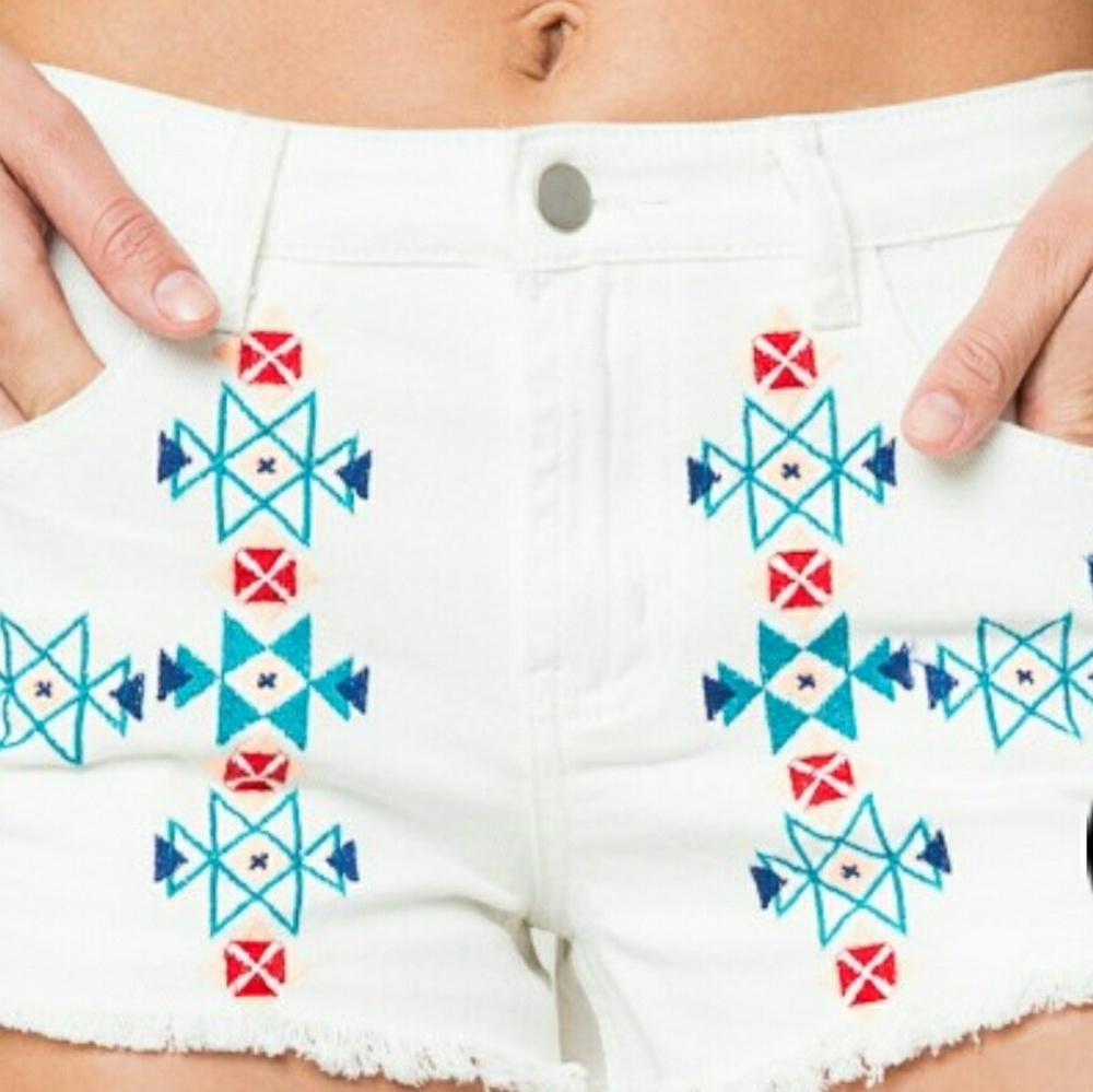 Embroidered Shorts