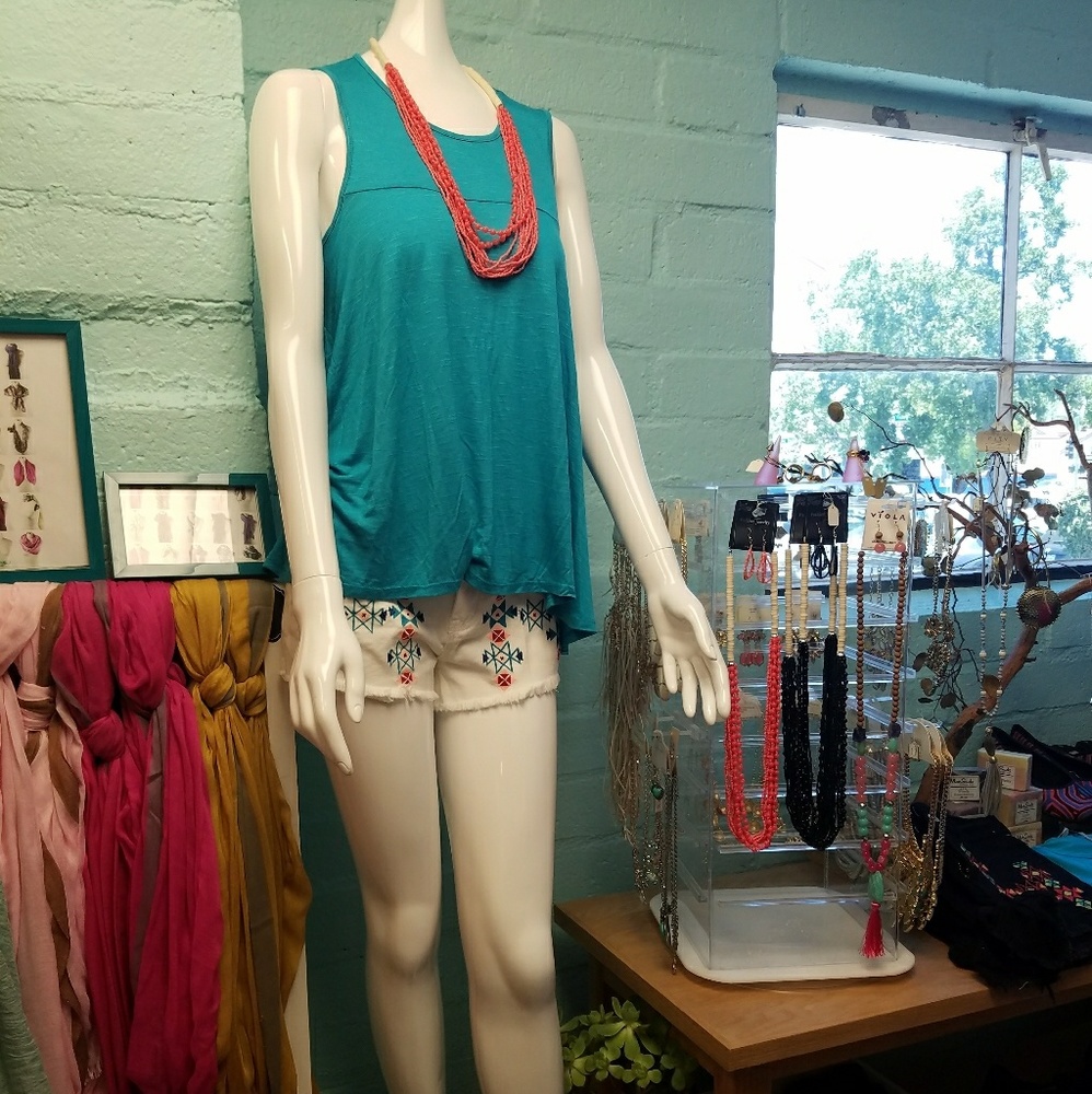 Embroidered Shorts - Picture 2 of 2