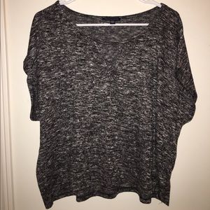 AE Grey Feather Light Keyhole Shirt