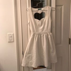 White flare dress