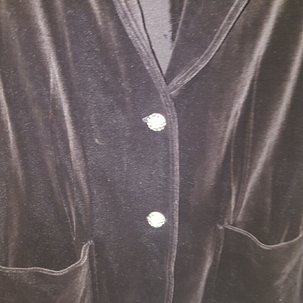 Black velvet blazer